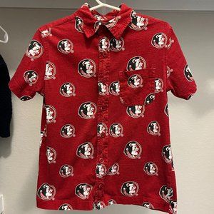 Classic Seminole Head FSU Boys Button Down